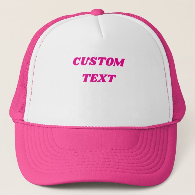 Custom Text Summer Beach Family Vacation Team Crew Trucker Hat (Front)