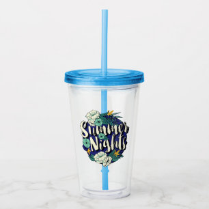 Custom Text Summer Nights Acrylic Tumbler