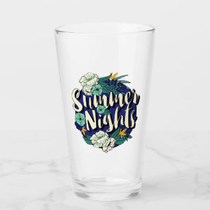 Custom Text Summer Nights Glass
