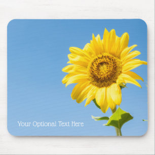 Custom text Sunflower Mouse Pad