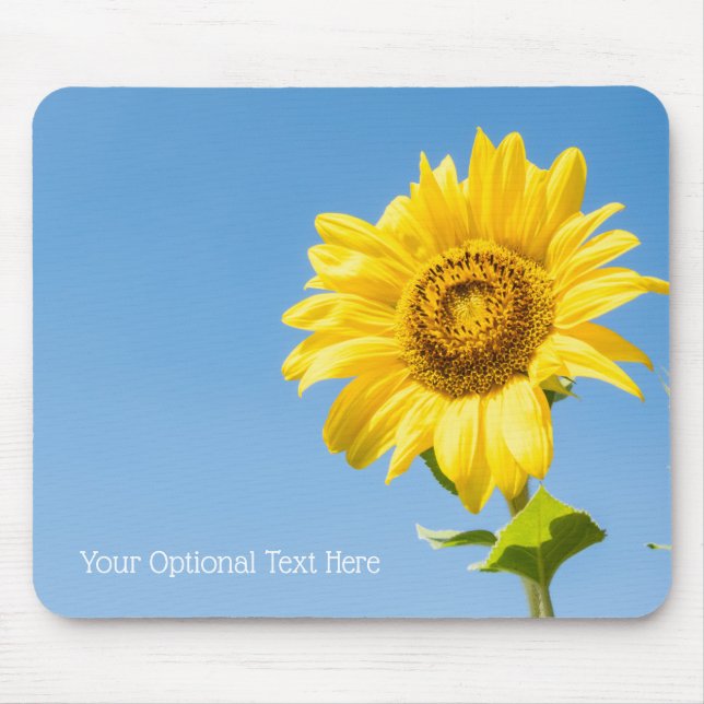 Custom text Sunflower Mouse Pad (Front)