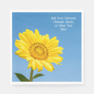 Custom text Sunflower Napkin
