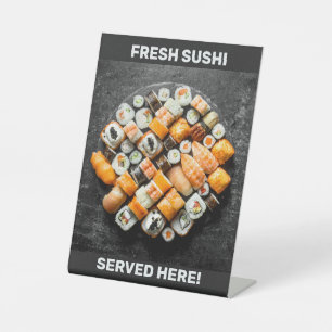Custom Text Sushi Platter Pedestal Sign
