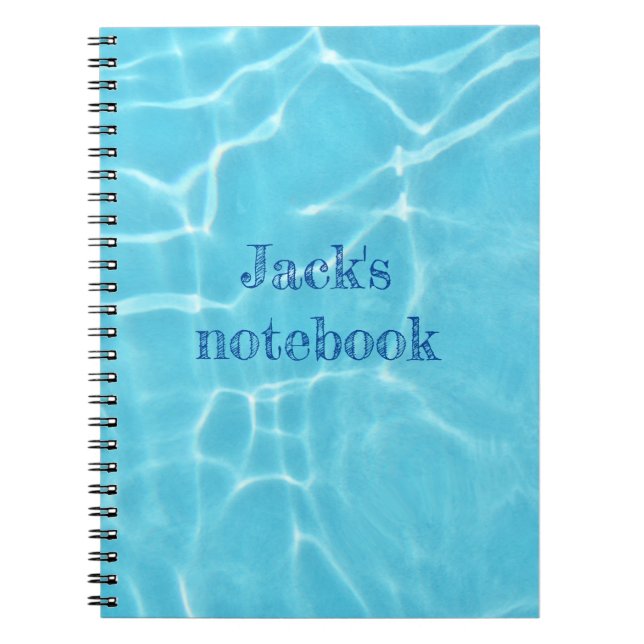 custom text swimming pool back to school notebook (Front)