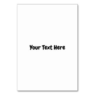 Custom Text  Table Number