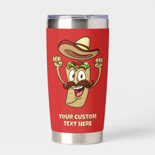 Custom Text Taco Party Insulated Tumbler