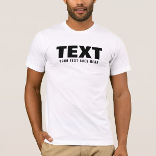 Custom Text Template Mens Modern Short Sleeve T-Shirt