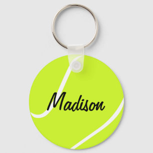 Custom Text Tennis Ball Key Chains