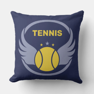 Custom Text Tennis Ball with Wings Cushion