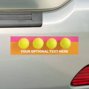Custom Text Tennis Balls Bumper Sticker