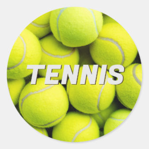 Custom Text Tennis Balls Classic Round Sticker