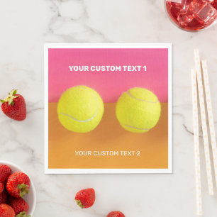 Custom Text Tennis Balls Napkin