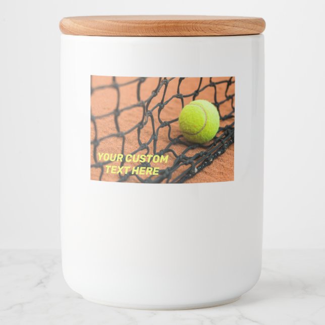 Custom Text Tennis Food Label (Front)