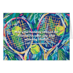 🎾🎄Custom text, Tennis Holiday Tennis Cheer