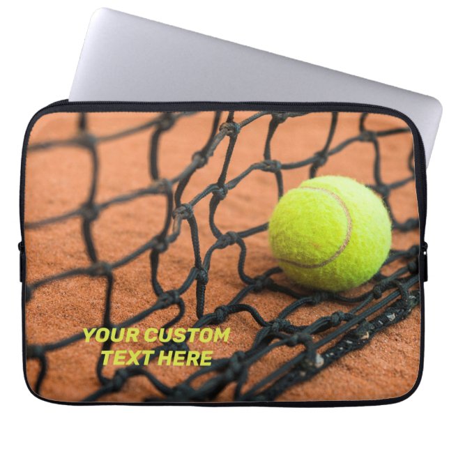 Custom Text Tennis Laptop Sleeve (Front)