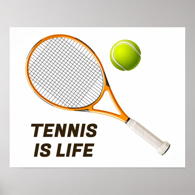 Custom Text Tennis Poster (Front)