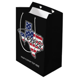 Custom Text Texas Medium Gift Bag