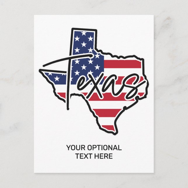 Custom Text Texas Postcard (Front)