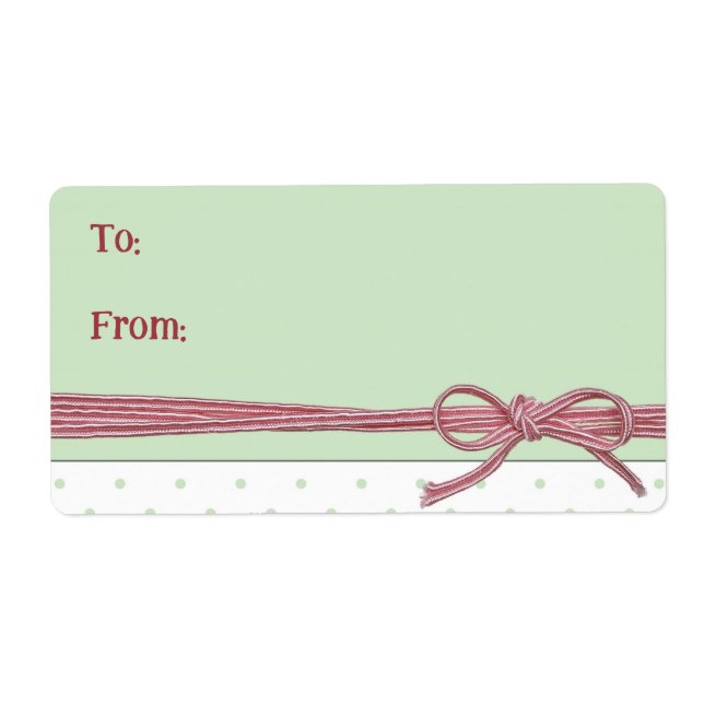 Custom Text Tied with a Bow (Front)