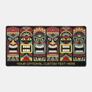 Custom Text Tiki Totems Desk Mat