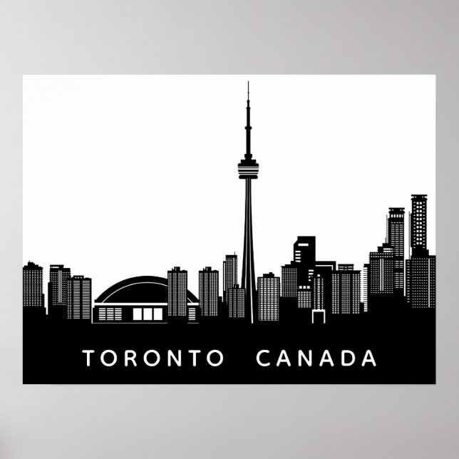 Custom text Toronto Silhouette poster (Front)