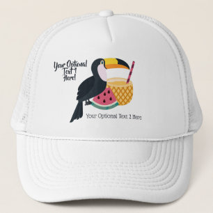 Custom text Toucan Illustration Trucker Hat