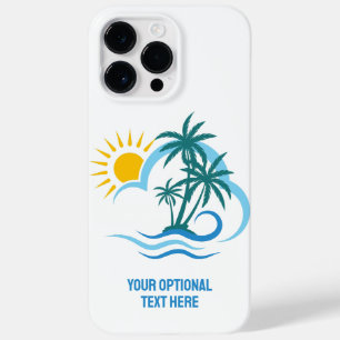 Custom Text Tropical Islands Case-Mate iPhone 14 Pro Max Case
