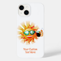 Custom Text Tropical Sun