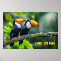 Custom Text Tropical Toucans