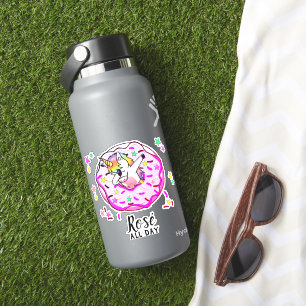 Custom Text Unicorn Dab Pose Pink Doughnut Sprinkl