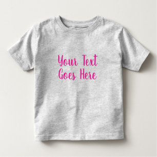 Custom Text Upload Photo Grey Create Your Own Baby Toddler T-Shirt