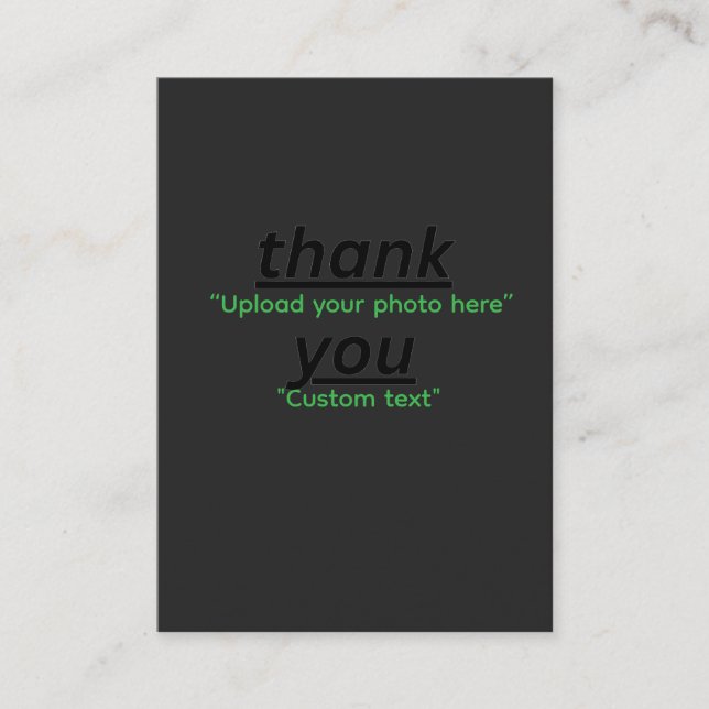 Custom Text & Upload Your Photo Personalized Business Card (Front)