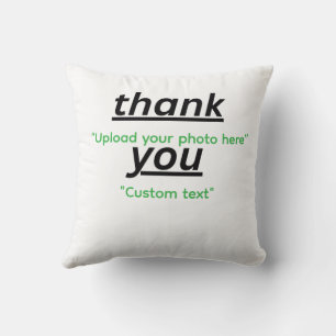 Custom Text & Upload Your Photo Personalized Cushion