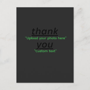 Custom Text & Upload Your Photo Personalized Postcard