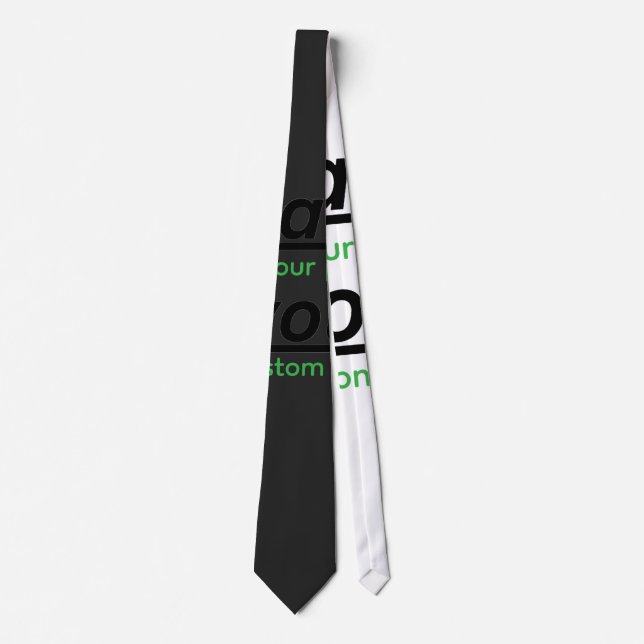 Custom Text & Upload Your Photo Personalized Tie (Front)