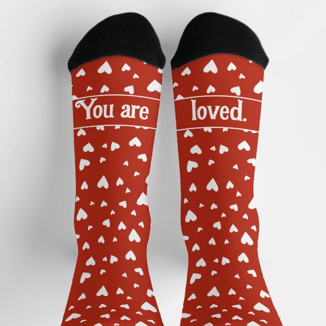 Custom Text Valentine Socks (Top)