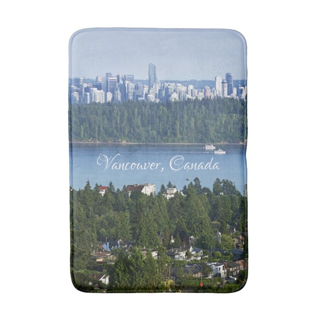 Custom text Vancouver, Canada bath mat (Front Vertical)
