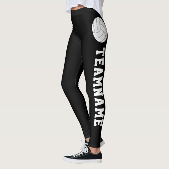 CUSTOM Text Volleyball Compression Pants Leggings (Left)