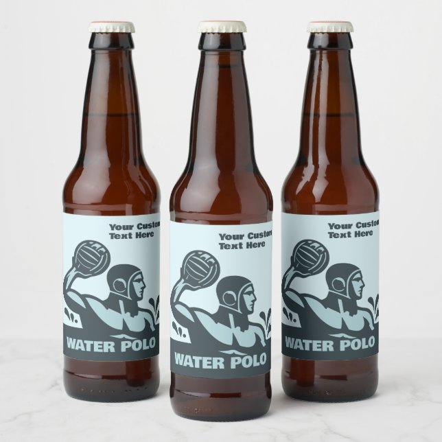 Custom Text Water Polo Beer Bottle Label (Bottles)