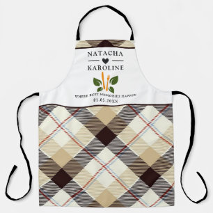 Custom Text, watercolor  Kitchen Apron