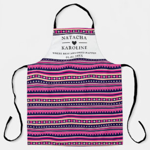 Custom Text, watercolor Kitchen Apron