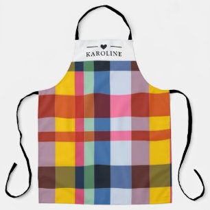 Custom Text, watercolor Kitchen Apron
