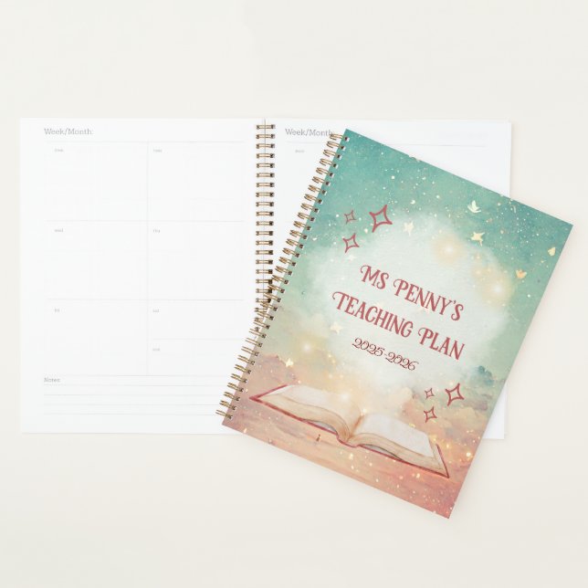 Custom Text Watercolour Planner (Display)
