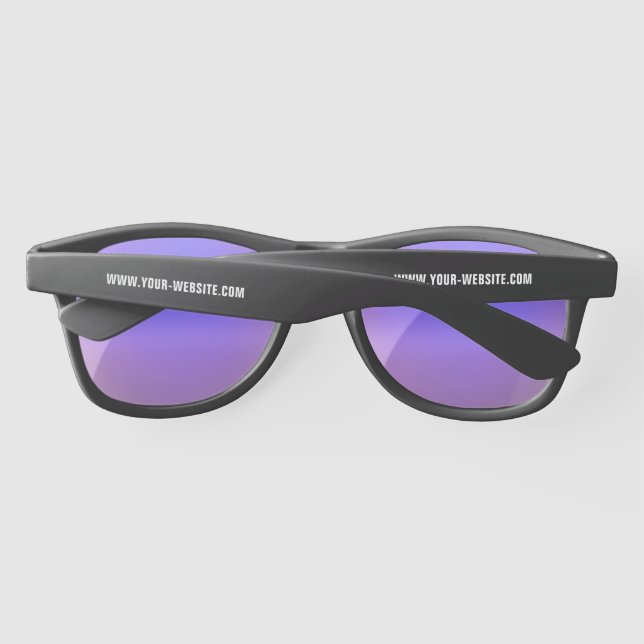 Custom Text Website Personalised Sunglasses Gift (Back)