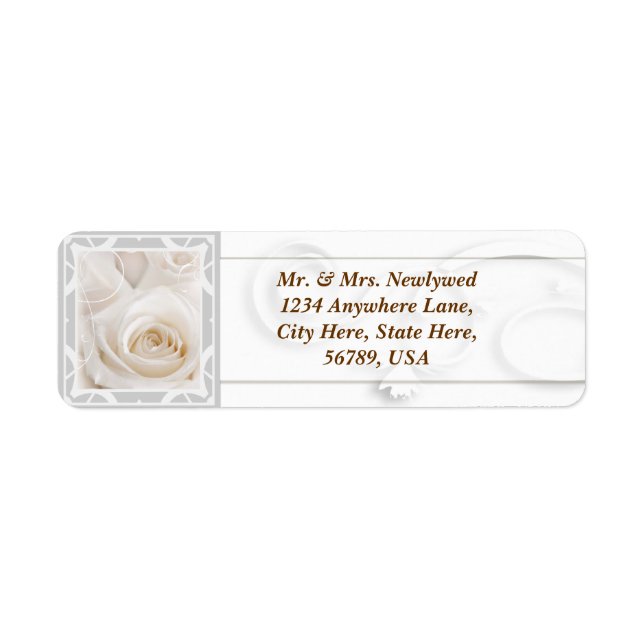 Custom Text Wedding Return Address Labels (Front)