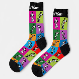 Custom text Whippet Wonderland  Socks