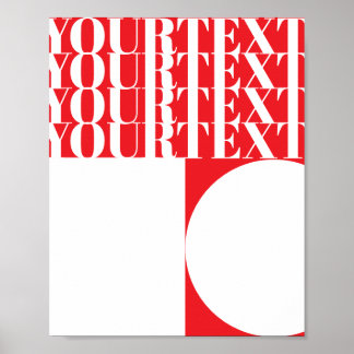 custom text white red typography cool design art poster