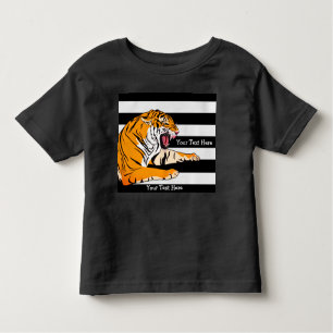 Custom Text/ Wild Tiger Rawr Zoo Cat Stripes Toddler T-Shirt