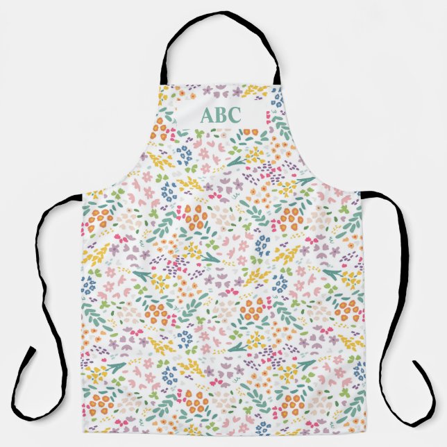 Custom Text Wildflower Meadow Apron (Front)