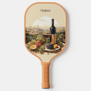 Custom Text Wine Lover's Pickleball Paddle